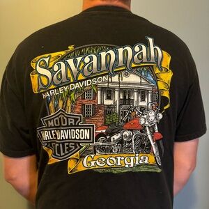 Harley Davidson Savannah, Georgia biker T shirt